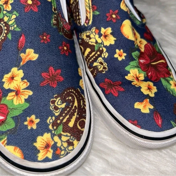 Vans Hawaiian Floral Authentic Tropical Skate Shoes Mens Size 5.5 Ladies 7.0 - Picture 2 of 11